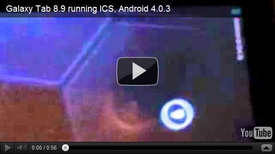 La Galaxy tab 8.9 prend goût à ICS | Vidéo