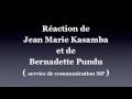 Prestation de serment E.Tshisekedi-Réaction JM Kasamba et Bernadette Pundu