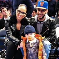 Alicia Keys maman cool noel match des Knicks