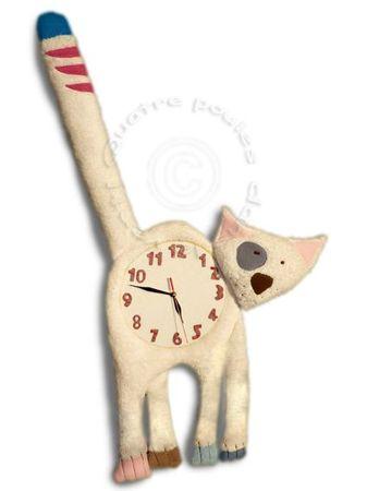 horloge-chat-blanc