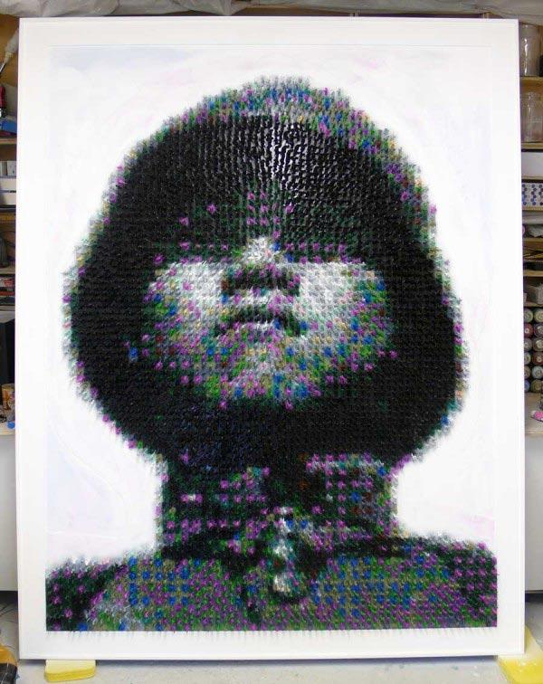 Made_In_China_Joe_Black_Toy_Soliders_02 Made In China Joe Black Toy Soliders 02 Un portrait constitué de 5500 petits soldats en plastique