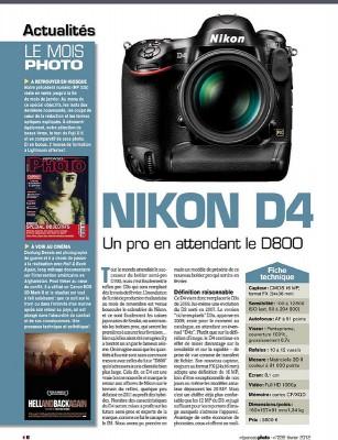 Rumeur : première prise en main du Nikon D4 !