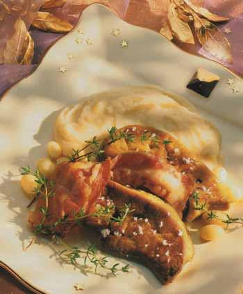 f Escalopes de foie gras façon Gasgonne