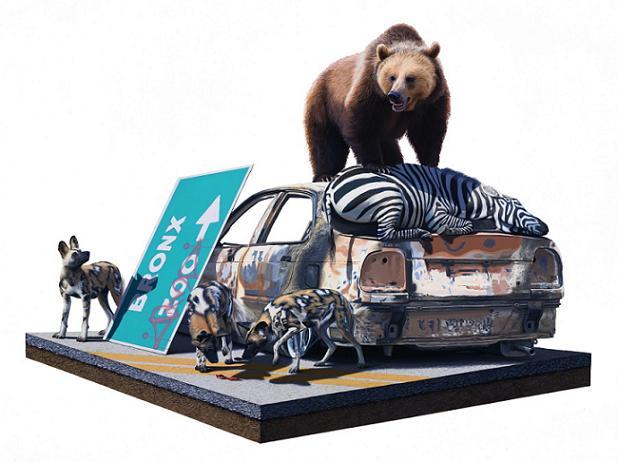 Josh-Keyes-2 Josh Keyes, la nature prend le dessus …