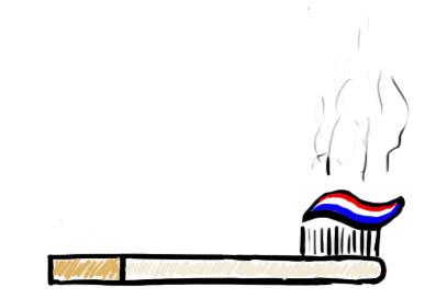 Cigarette dentifrice brosse à dent Les Chiffres Grande Conso du Quotidien des Français