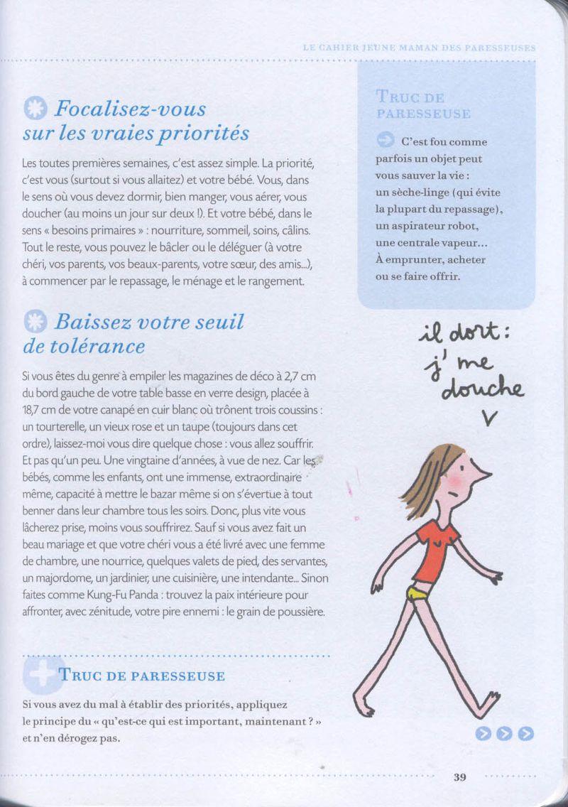 Extrait cahier jeune maman des paresseuses 2 Extrait cahier jeune maman des paresseuses 2