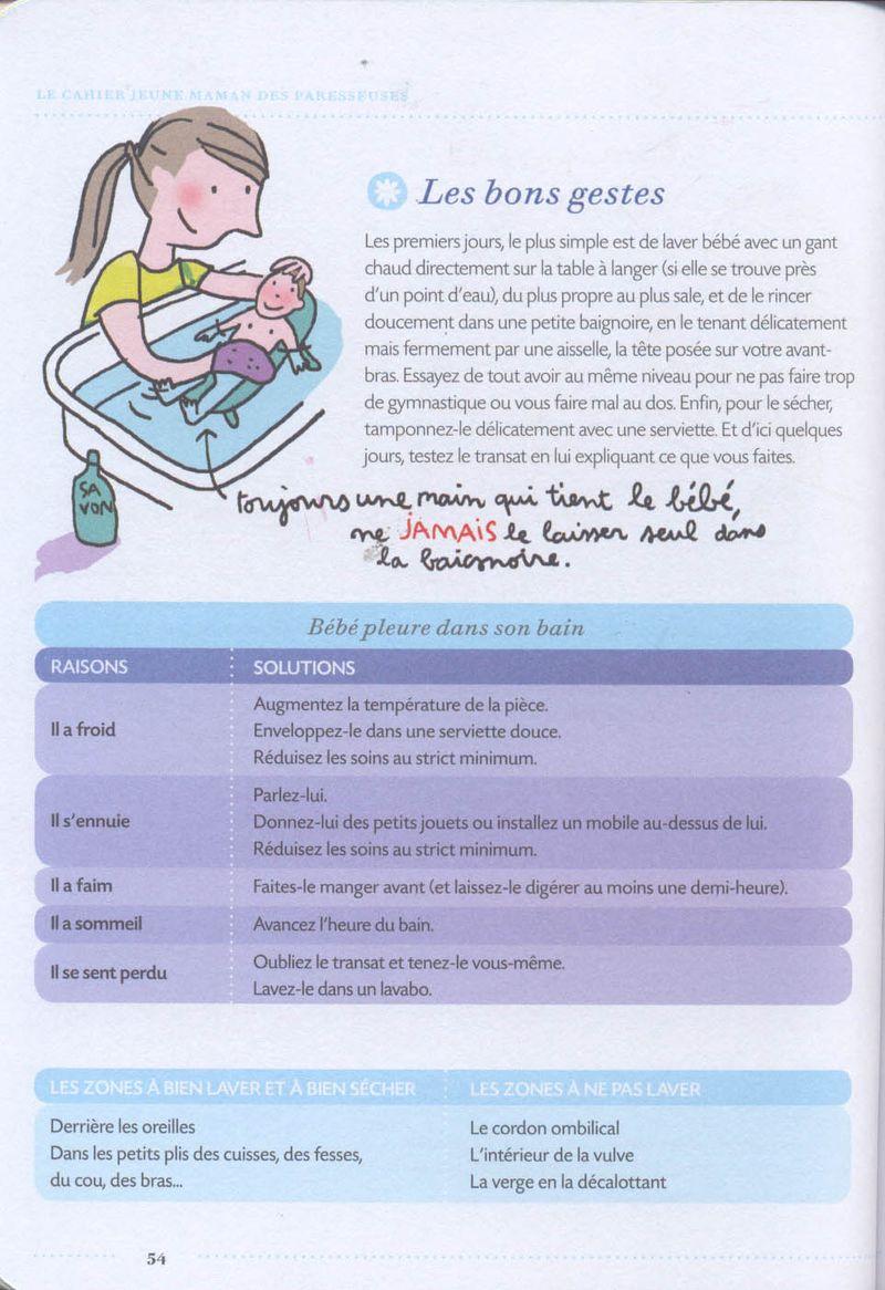 Extrait cahier jeune maman des paresseuses 1 Extrait cahier jeune maman des paresseuses 1