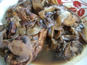 DSCF4272 Fricassée de lapin confit au vinaigre balsamique