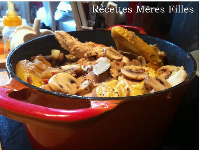 La recette Cocotte : Coq au riesling