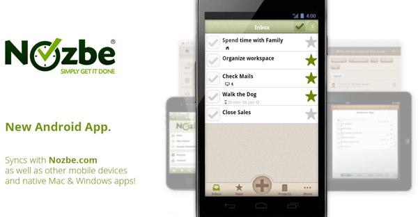 nozbe nozbe La version 2.0 de Nozbe disponible sous Android