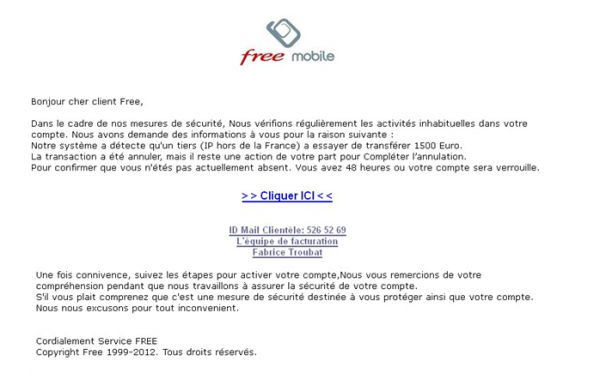 Free mobile phishing Free mobile phishing 600x373 Free Mobile : attention au phishing