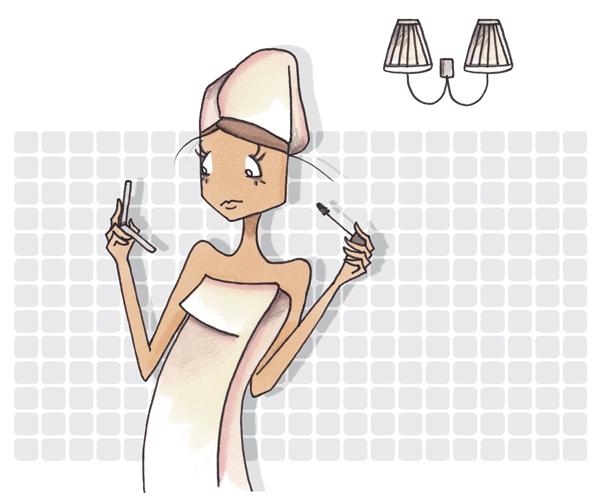 Il y en a qui ouvre la bouche en mettant du mascara