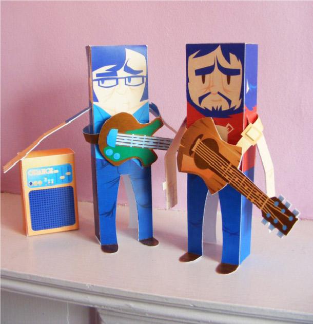 Flight of the Conchords papertoys (x 3)