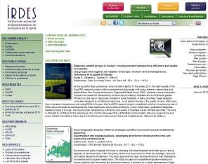 Le lien entre sur-assurance santé et reste à charge : Un séminaire de l’IRDES capture d'écran du site de l'irdes