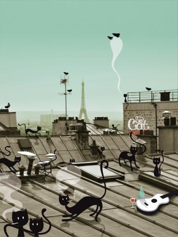 les-toits-de-paris N335, des tableaux mêlant la photographie à l’art numérique