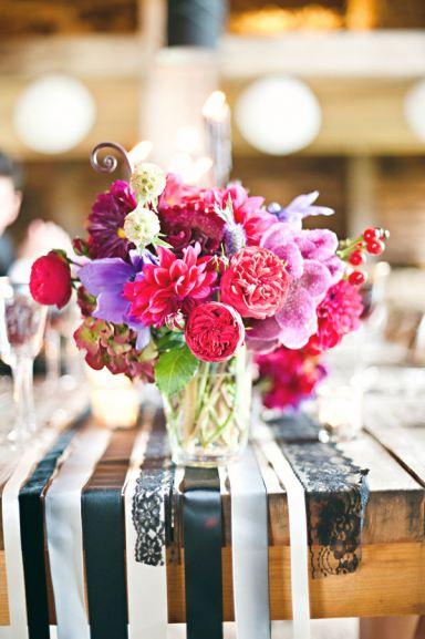 Decoration de mariage avec du ruban