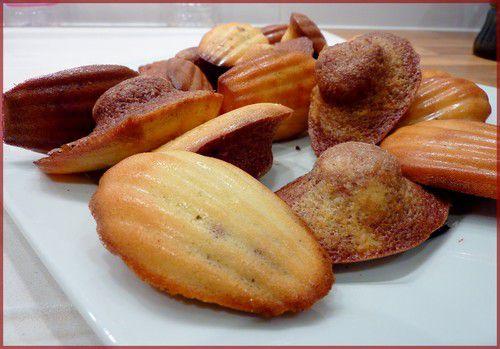 Madeleines marbrées vanille et chocolat Madeleines marbrées vanille et chocolat