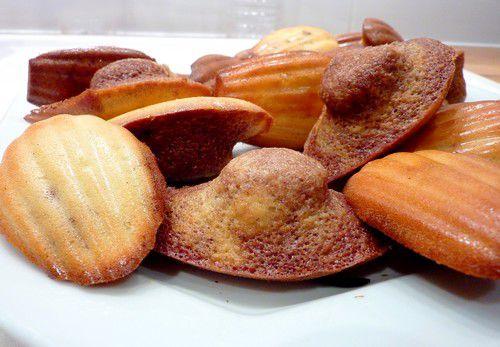 Madeleines marbrées vanille et chocolat Madeleines marbrées vanille et chocolat