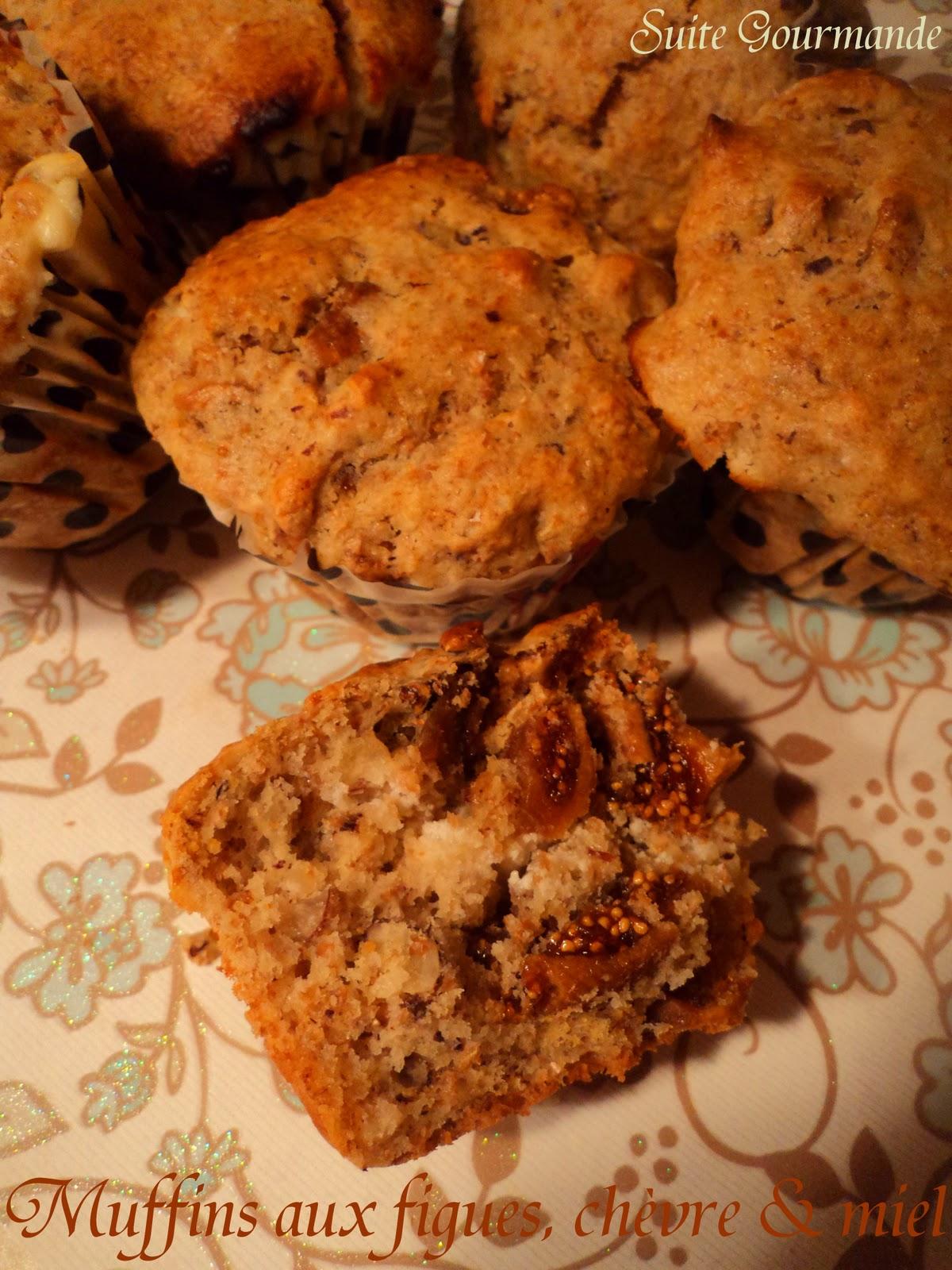 Muffins aux figues, miel et fromage de chèvre Muffins aux figues, miel et fromage de chèvre