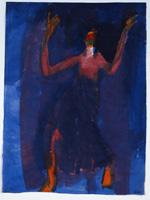 Emil Nolde, Tänzerin mit violettem Schleier (Danseuse au voile violet) 