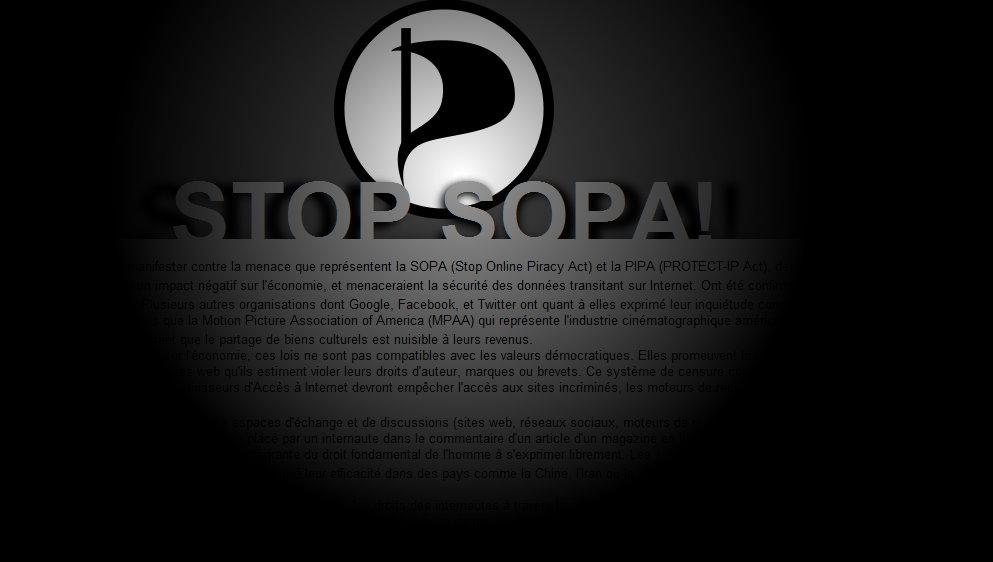 Stop SOPA Les sites se mobilisant contre SOPA ne cessent daccroître