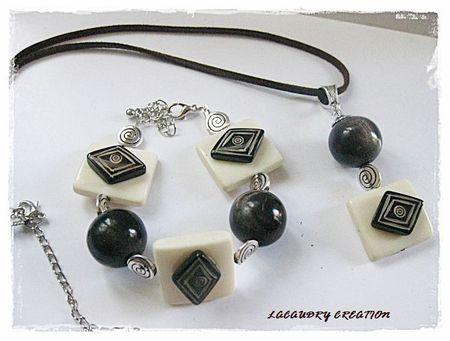 Encore de l'ivoire et du marron pour mes bijoux ! collier pierre ivoire et boules marron 2012