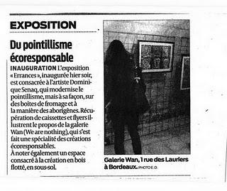 ARTICLES SUD OUEST ET BORDEAUX 7 exposition Errances chez WAN Bordeaux