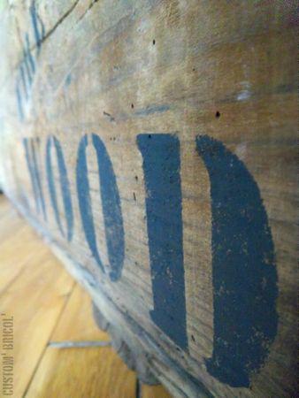 Chaud devant! caisse bois pochoirs