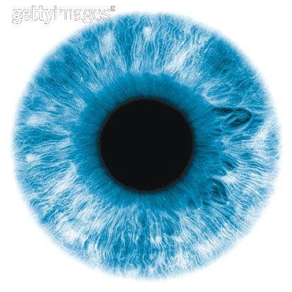 Image libre de droits: Eye negative image with blue green…