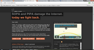 Le Web 2.0 en Grève contre SOPA et PIPA