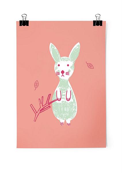 Le lapin pas blanc / illustration A4