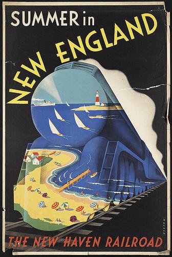 Entre les États-Unis et la France : affiches de tourisme 1890-1940