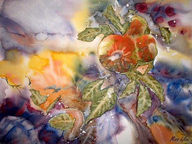 Aquarelle : Etude d'après une aquarelle de Maryse de May