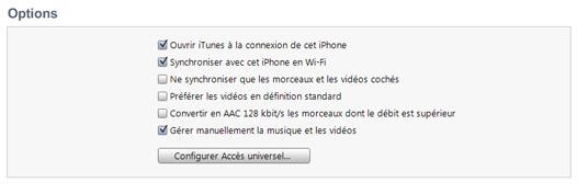 synchroniser wifi1 Comment synchroniser son iPhone à iTunes en Wi fi