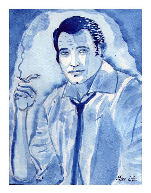 Aquarelle : Jean Dujardin ( Dakar Studio)