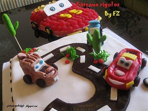 gateau anniversaire cars facile - Gâteau pâte à sucre « Cars – Flash Mcqueen » Cap cuisine