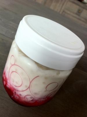 IMG_0367 Perles du Japon au lait de coco et coulis de framboises