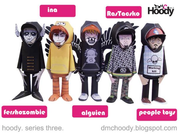 Papertoys Hoody (Serie 3) by dmc (x 5)