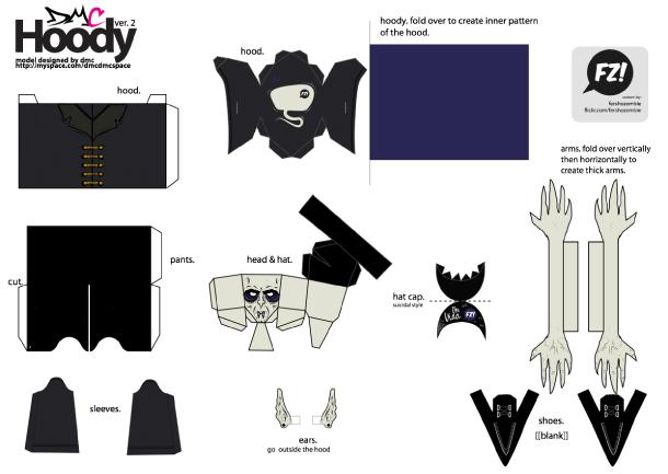 Papertoys Hoody (Serie 3) by dmc (x 5)