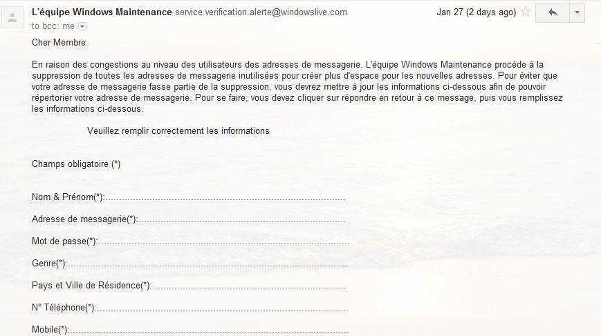spam-windows-live Le niveau 0 du spam…