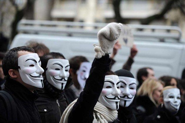manifestation anonymous Manifestation des Anonymous en France