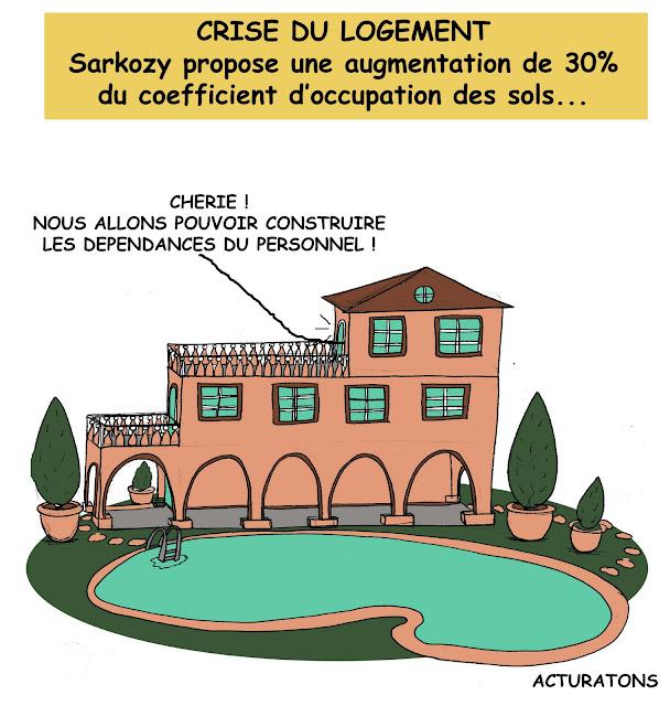 Crise du logement : Nicolas Sarkozy propose d'augmenter de 30% le coefficient d'occupation des sols...