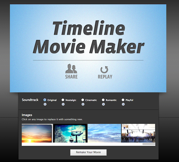 timeline movie maker Facebook: Timeline Movie Maker transforme votre Journal en film