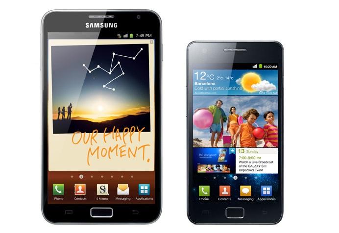 Samsung-Galaxy-Note-vs-Samsung-Galaxy-S2 Android 4.0 arrive sur Galaxy S II Galaxy Note
