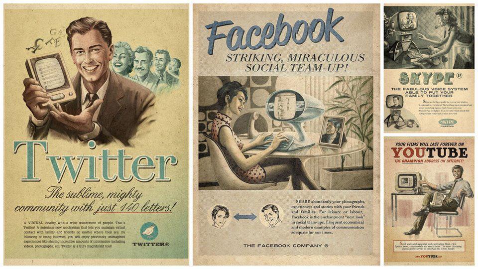 Twitter, Facebook, Skype et Youtube existaient déjà dans les années 60 !