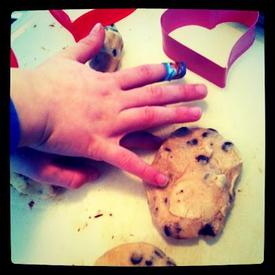 Biscuits en coeur::petit bonheur