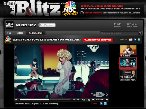 super-bowl-2012-pub super bowl 2012 pub Super Bowl 2012, visionnez les pubs sur YouTube