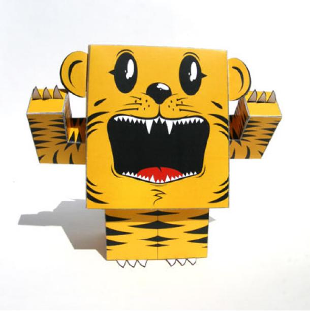 Papertoy ‘Tigerider’ de Kekli