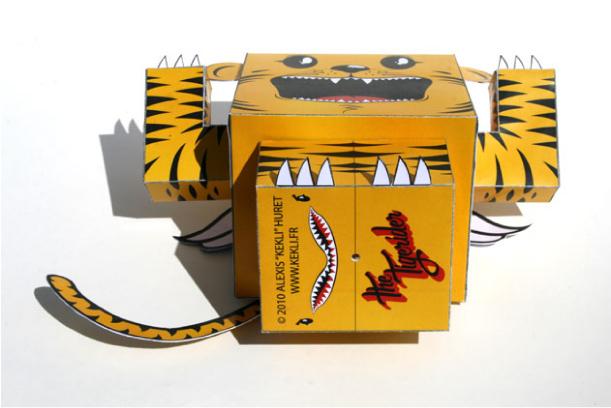 Papertoy ‘Tigerider’ de Kekli