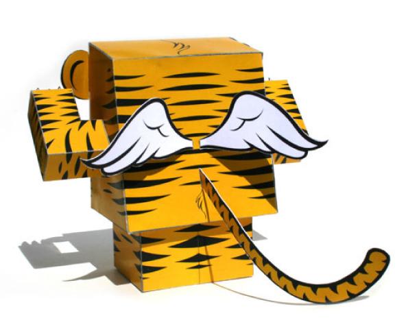 Papertoy ‘Tigerider’ de Kekli